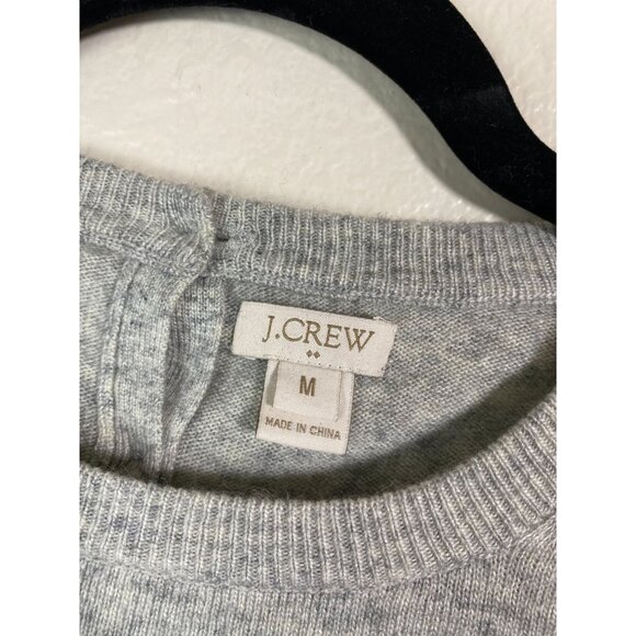 J.Crew Merino wool Blend Gray Colorblock Sweater Women Size Medium Cozy capsule - Picture 14 of 14